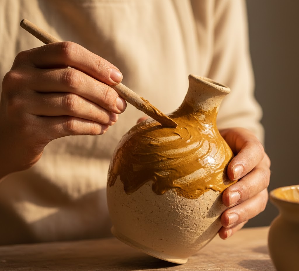 Handgemaakte keramische vaas